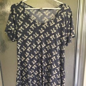 LuLaRoe fox print classic tee XL
